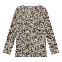 BIRKHOLM Rib Bluse Leopard
